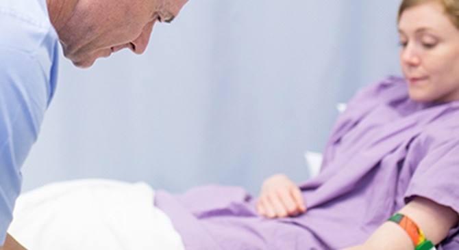 Erin getting stabbed.