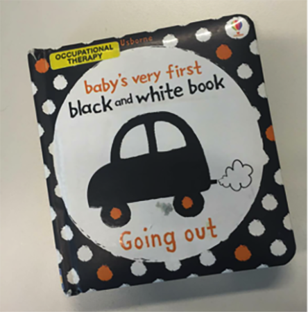 Black and white books are available from commercial bookstores 